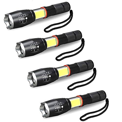 Product Cover 4Pcs Military Grade 6modes Tactical Flashlights with Zoom, Magnetic Base