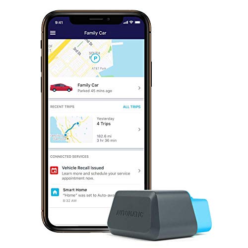 Product Cover Automatic Connected Car Assistant New AUT-450C, LTE OBD II Adapter and App, Trip Tracking, Severe Crash Alert,  Engine Diagnostics, Realtime Car Tracking,  Roadside Assistance and Alexa Skill