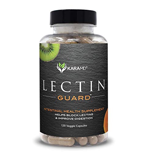 Product Cover KaraMD Lectin Guard (120 Capsules) | Doctor Formulated Natural & Concentrated Lectin Blocker Digestive Blend Supplement | Complete Intestinal Health for Men & Women | Protect Against Harmful Lectins