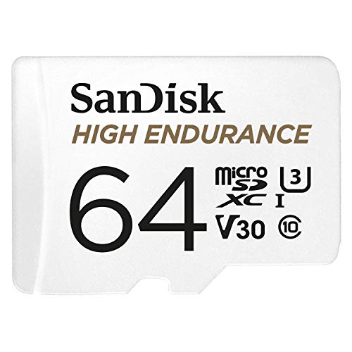 Product Cover SanDisk 64GB High Endurance Video MicroSDXC Card with Adapter for Dash Cam and Home Monitoring Systems - C10, U3, V30, 4K UHD, Micro SD Card - SDSQQNR-064G-GN6IA