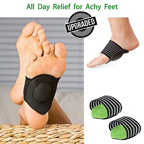 Product Cover Arch Support Pad Orthotic Shoe Insert for Flat Foot Pain, Plantar Fasciitis, PTTD, Arch Flatfoot Orthotics Massage Pad Insoles Foot Sleeves