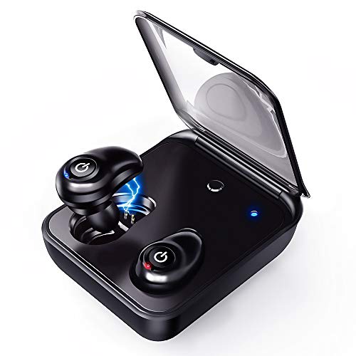 Product Cover Upgraded Wireless Earbuds, Magnetic Bluetooth 5.0 Stereo Sound Earphones, Bluetooth Earbuds, Dual Built-in Mic Auto Pairing Headphones, 2000mAh Charging Case as Power Bank, for Most Bluetooth Devices
