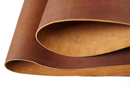 Product Cover Bourbon Brown Tooling Leather Square 2.0mm Thick Finished Full Grain Cow Hide Leather Crafts Tooling Sewing Hobby Workshop Crafting Leather Accessories- QYHQ