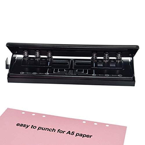 Product Cover WORKLION Adjustable 6-Hole Punch with Positioning Mark, Daily Paper Puncher for A5 Size Six Ring Binder Planners - Refill Pages