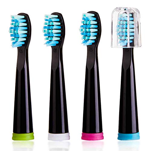 Product Cover Sboly Electric Toothbrush Brush Head x 4 for Models of 507/508/ 917/959, Black