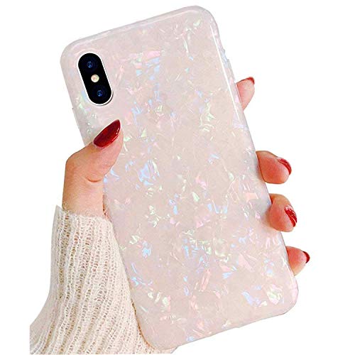 Product Cover GYZCYQ Compatible iPhone Xs max Case for Girls Women, Cute Phone Case Glitter Pretty Design Protective Shockproof Pearly-Lustre Shell Slim Soft TPU Cover Compatible for iPhone Xs max Case (Colorful)