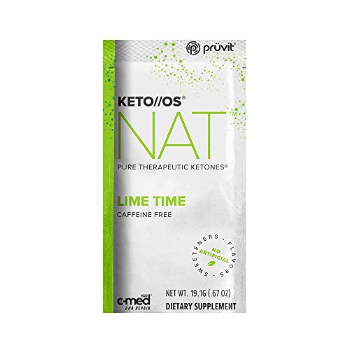 Product Cover Pruvit Keto//OS NAT Caffeine Free, BHB Salts Ketogenic Supplement - Beta Hydroxybutyrates Exogenous Ketones for Fat Loss, Workout Energy Boost Through Fast Ketosis. 20 Sachets (Lime Time)