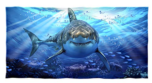 Product Cover Dawhud Direct Cotton Beach Towel (Great White Shark)