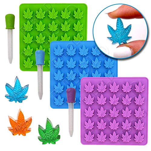 Product Cover Gummy Leaf Silicone Candy Mold Party Novelty Gift - 3 Pack