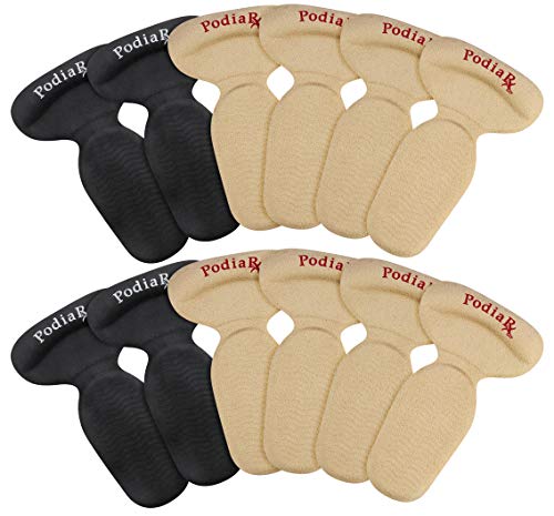 Product Cover Heel Grips & Heel Cushion Inserts for Women & Men (6 PAIRS- 2 SIZES THICK & THIN) Comfortable Suede Covered Gel Heel Liners Provides Filler for Shoes Too Big | Heel Cushion Pads & Protectors | PodiaRX