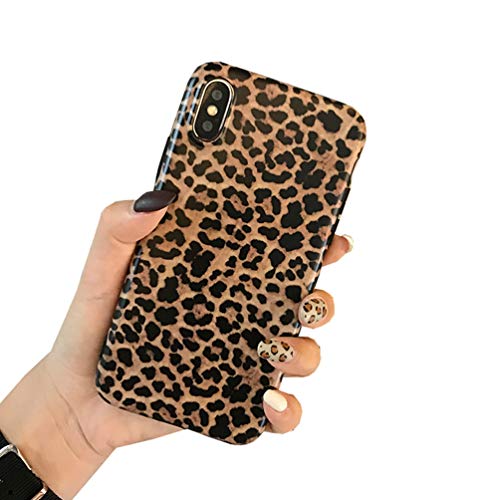 Product Cover iPhone XR Case, Ebetterr Leopard Print Protective Cover Shell for Girls Women, Matte Slim Fit Shockproof Soft TPU Bumper Flexible Rubber Gel Silicone Case for iPhone XR 6.1