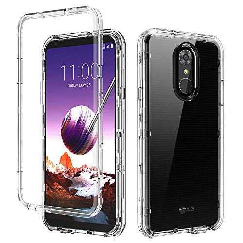 Product Cover BENTOBEN LG Stylo 4 Phone Case, LG Stylo 4 Plus Case, LG Q Stylus Case, Transparent Clear Heavy Duty Full Body Shockproof 3 in 1 Hard PC Soft TPU Scratch Resistance Protective Phone Cover, Clear