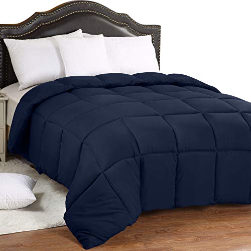 Product Cover Utopia Bedding All Season 250 GSM Comforter - Soft Down Alternative Comforter - Plush Siliconized Fiberfill Duvet Insert - Box Stitched (Twin/Twin XL, Navy)