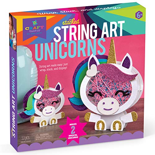 Product Cover Craft-tastic - Stacked String Art Unicorns  - Craft Kit Makes 2 Magical Unicorns