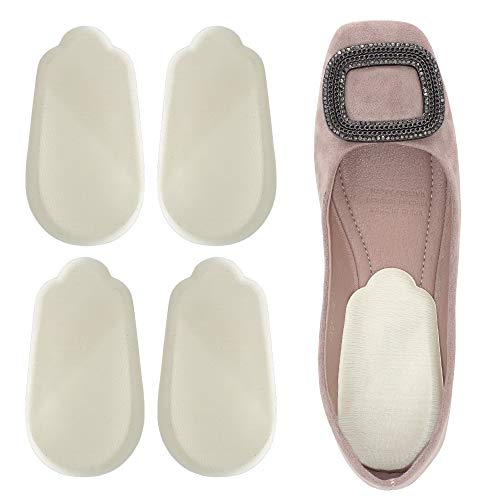 Product Cover Dr. Foot's Orthopedic Medial & Lateral Heel Wedge Silicone Insoles for Supination & Pronation - O/X Type Leg Corrective Gel Adhesive Inserts - 2 Pairs (Beige)