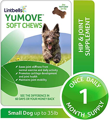Product Cover YuMOVE Joint Supplement for Dogs - Glucosamine, Green Lipped Mussel, Omega 3, Chondroitin, Hyaluronic Acid - Natural Relief from Hip Ache, Stiff Joints, Inflammation - 30 Chewable Tasty Chews
