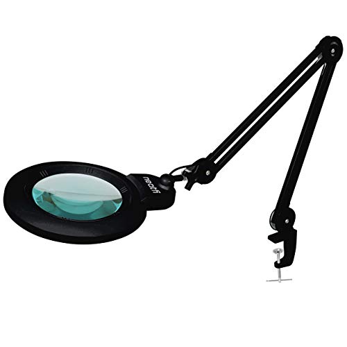 Product Cover Neatfi XL Bifocals 1,600 Lumens Super LED Magnifier Lamp with Clamp, Large 7 Inches Acrylic Lens, 5 Diopter with 20 Diopter, Hands Free, Dimmable, 16W, 84 Pcs SMD LED, Adjustable Arm (Black)