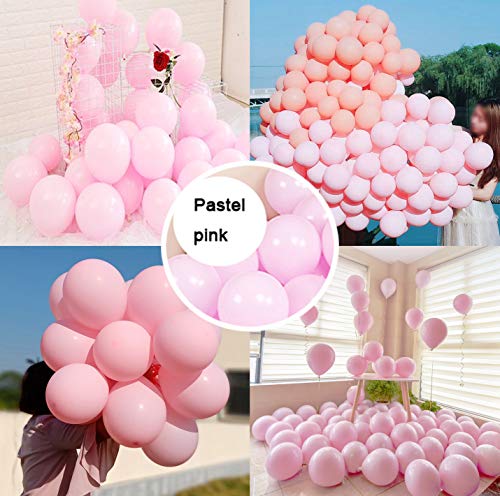 Product Cover Party Pastel Balloons 100 pcs 10 inch Macaron Candy Colored Latex Balloons for Birthday Wedding Engagement Anniversary Christmas Festival Picnic or any Friends & Family Party Decorations-pastel pink