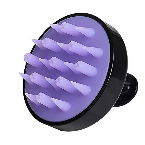 Product Cover Heeta Hair Scalp Massager, Updated Wet and Dry Hair Shampoo Brush Scalp Massage Brush with Soft Silicone Brush Head Massager, Black