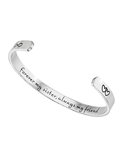 Product Cover Tstars Sister Bangle Bracelet Forever My Sister Always My Friend Jewelry
