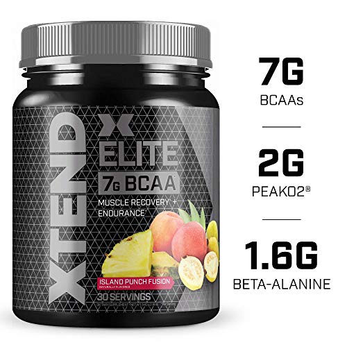 Product Cover XTEND Elite BCAA Powder Island Punch Fusion | Sugar Free Post Workout Muscle Recovery Drink with Amino Acids | 7g BCAAs for Men & Women| 30 Servings