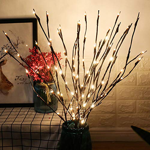 Product Cover NAWEDA LED Branch Lights Battery Powered Decorative Lights Willow Twig Lighted Branch for Home Decoration Cool White - 20 Inches 20 LED - 2 Pack