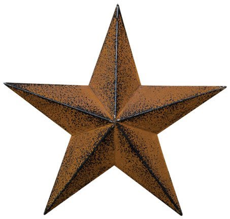 Product Cover YUMBOR Rainbow Handcrafts Rustic Metal 3D Barn Star Patriotic Wall Decor Vintage Wall Star Country Primitive Home Decor July 4th Country Americana Patriotic Wall Ornament,Outdoor Decoration 8 Inches