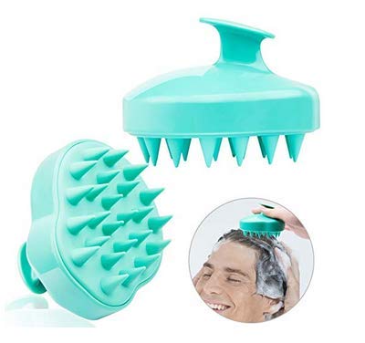 Product Cover HEYPORK Hair Scalp Massager Shampoo Brush, Chialstar Soft Silicone Scalp Care Brush Perfect for Men, Women, Kids and Pets (Green)