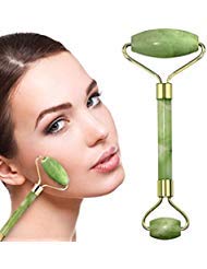 Product Cover 100% Natural Jade Face Roller/Anti Aging Jade Stone Massager for Face & Eye Massage - Make Your Face Skin Smoother and Looks Younger