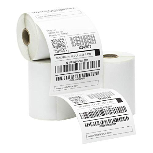 Product Cover Roll of 250 Thermal Transfer Labels 4 x 6. Very Sticky. Made in The USA. Blank mailing Labels. Paper. High Strength Acrylic Adhesive. Сompatible with UPS, FedEx, USPS.