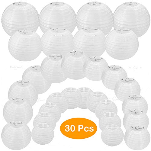 Product Cover 30 Pack White Paper Lanterns 4