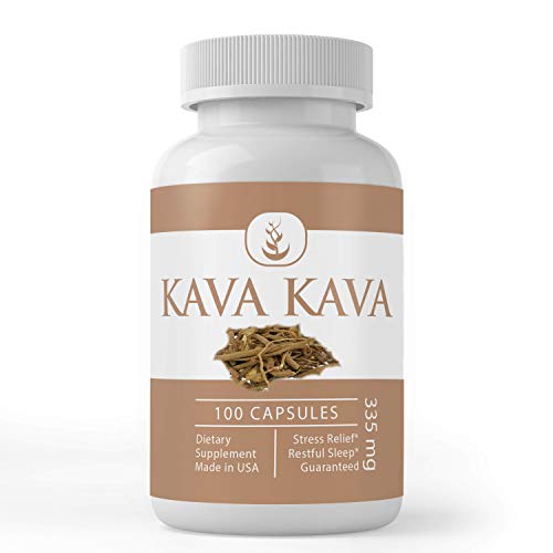 Product Cover Kava Kava (100 Capsules, 335 mg Serving) by Pure Organic Ingredients, Natural Help for Stress & Anxiety Relief, Sleep Aid & Muscle Tension* (Packaging May Vary)