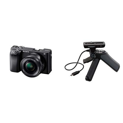 Product Cover Sony Alpha a6400 Mirrorless Camera: ILCE-6400L/B and Grip and Tripod for Camcorders