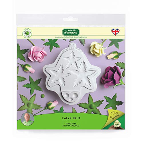 Product Cover Flower Pro Calyx Trio Silicone Sugarpaste Icing Mold by Nicholas Lodge for Cake Decorating, Sugarcraft, Candies and Clay, Food Safe