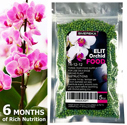 Product Cover SMEREKA Orchid Food Fertilizer Slow Release (6 Month) Fertilizer, 5oz. Bag Suitable for All Orchid Types
