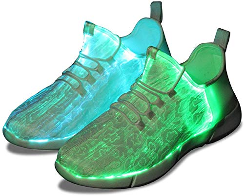 Product Cover KINGLEAD Fiber Optic Shoes 7 Color Led Light Up Sneaker Men Women Boys Girls USB Rechargable CE Certificate Luminous Flashing Trainers