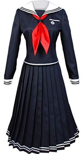 Product Cover Poetic Walk Dangan-Ronpa 2 Fukawa Toko Cosplay Costume School Uniform Costume Sailor Dress Custom (Large, Womens)