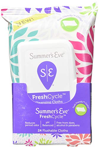 Product Cover Summer's Eve FreshCycle Cleansing Cloths | Reduces Period Odor | 24 Count