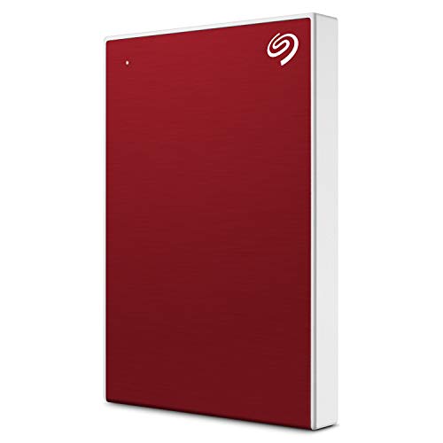 Product Cover Seagate Backup Plus Slim 1TB External Hard Drive Portable HDD - Red USB 3.0 for PC Laptop and Mac, 1 year Mylio Create, 2 Months Adobe CC Photography, (STHN1000403)