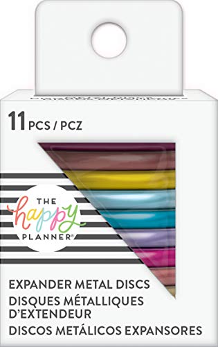 Product Cover me & my BIG ideas Metal Expander Discs, Rainbow - The Happy Planner Scrapbooking Supplies - Add Extra Pages, Notes & Artwork - Create More Space for Notebooks, Planners & Journals - Expander Size
