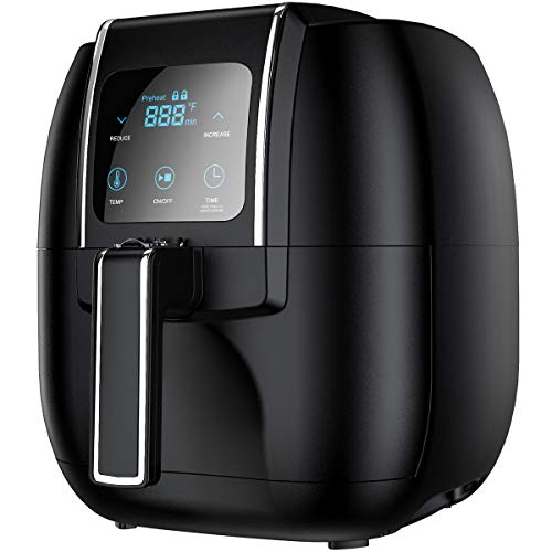 Product Cover ENKLOV 8 in 1 Air Fryer with Digital Display Control,XL 5.5QT Oil Less Airfryer Oven,1350W Electric Power Air Cooker,Come with Recipe Guide
