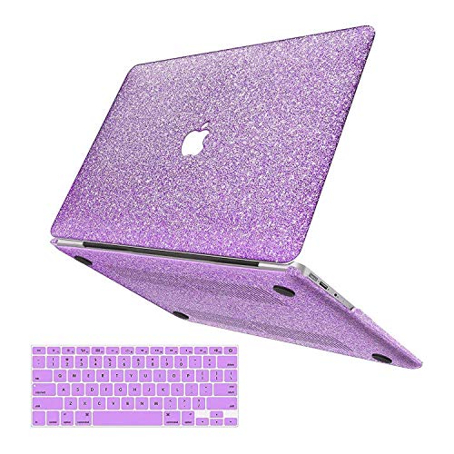 Product Cover MacBook Air 13 inch Case,Anban Glitter Bling Smooth Protective Laptop Shell Slim Snap On Case with Keyboard Cover Compatible MacBook Air 13