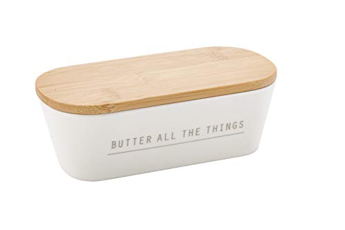 Product Cover Tablecraft 700002 Butter Dish with Lid, 7.75 x 3.25 x 2.5, Melamine