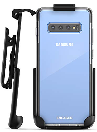 Product Cover Encased Galaxy S10 Clear Back Case - Transparent Cover with Belt Clip Holster for Samsung S10 (2019 Release)