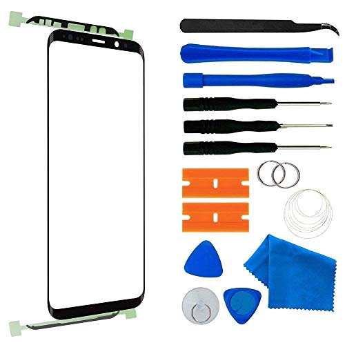 Product Cover Samsung Galaxy S8 Plus Screen Lens Glass Kit,Front Outer Lens Glass Screen Screen Repair Kit for Samsung Galaxy S8+ G955 Series (Galaxy S8 Plus 6.2'- Black)