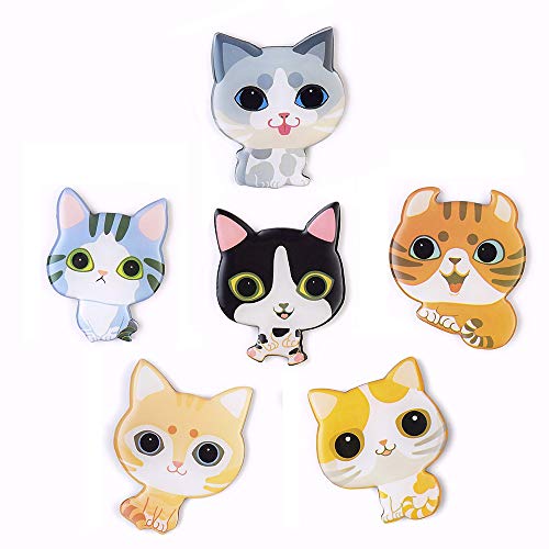 Product Cover Cute Cartoon Cat Fridge Magnets - 6 PCS Refrigerator Magnets Set Office Magnets Calendar Magnets Whiteboard Magnets Christmas Magnets Decorative Magnets Perfect Gift