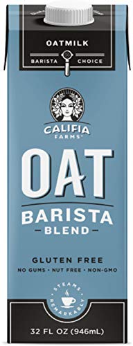 Product Cover Califia Farms Unsweetened Oatmilk Barista Blend, 32 Oz (Pack of 6) | Whole Rolled Oats | Dairy Free | Whole30 | Keto | Vegan | Plant Based | Non-GMO