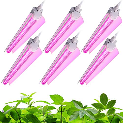 Product Cover Barrina LED Grow Light, 144W(6 x 24W, 800W Equivalent), 2ft T8, Full Spectrum, High Output, Linkable Design, T8 Integrated Bulb+Fixture, Plant Lights for Indoor Plants, 6-Pack