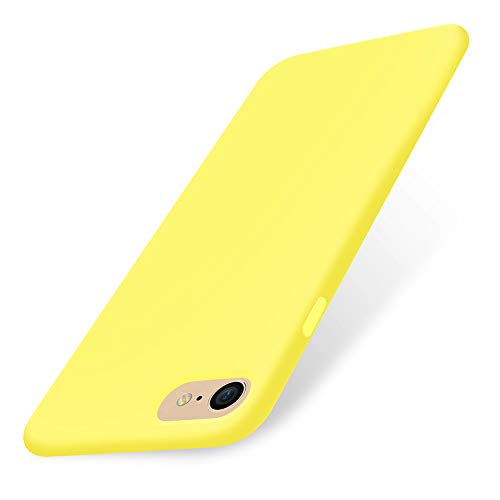 Product Cover AOWIN iPhone 8 Case/iPhone 7 Case, Liquid Silicone Gel Rubber Phone Cover Soft Cases Compatible with iPhone 8 / iPhone 7 - Yellow