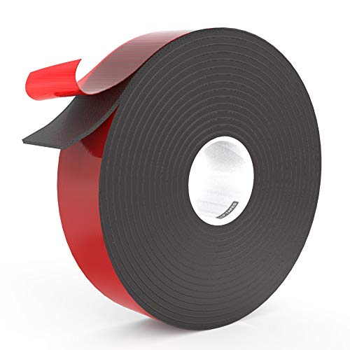 Product Cover LLPT Double Sided Foam Tape 2 Inches x 50 Feet for Automotive Car Trim Strip Gap Filling Mountings Outdoor Indoor Weatherproof Adhesive
